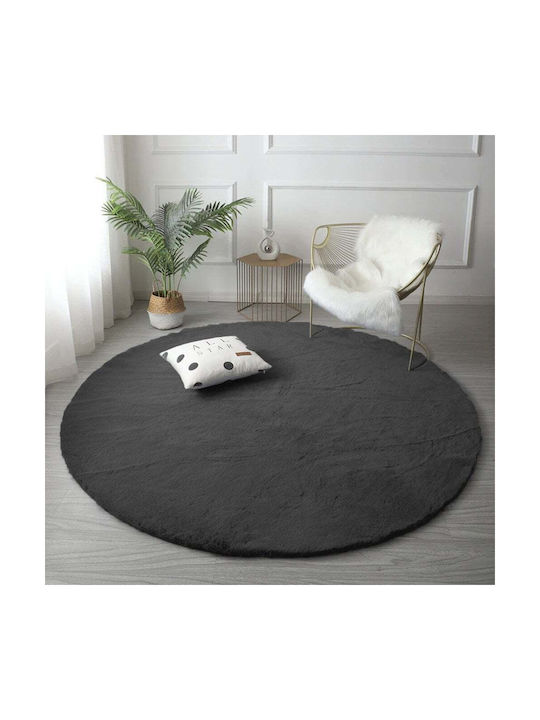 Strado Carpets Rug Round Grey