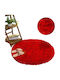 Strado Carpets Rug Round Shaggy Red