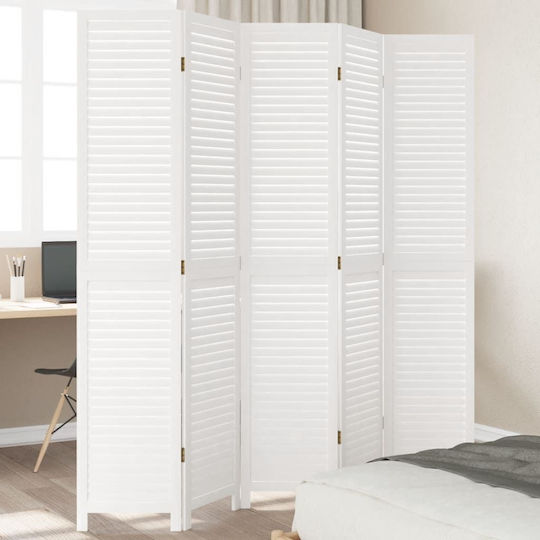 vidaXL Dekorativer Paravent Hölzernes mit 5 Blättern 175x200cm