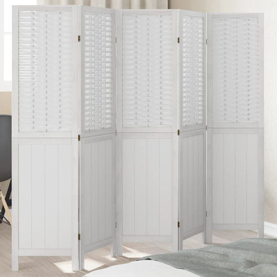 vidaXL Διακοσμητικό Παραβάν Ξύλινο με 5 Φύλλα 175x160cm