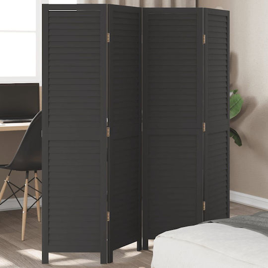 vidaXL Dekorativer Raumteiler Hölzernes mit 4 Paneelen 140x160cm