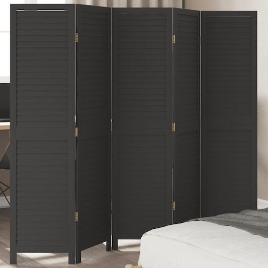 vidaXL Dekorativer Raumteiler Hölzernes mit 5 Paneelen 175x160cm