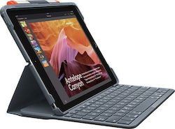 Logitech Klappdeckel Synthetisches Leder Stoßfest mit Tastatur Englisch US Schwarz iPad (7. Generation), iPad Air (3. Generation) 920-009480