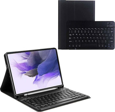 Strado Flip Cover Plastic / Piele artificială cu Tastatură Engleză SUA Negru Samsung Galaxy Tab S8 11 X700