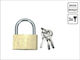 Vorel Bronze Padlock Brass with Key 25mm 1pcs