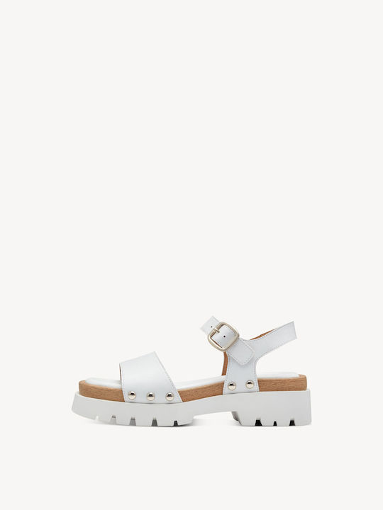 Tamaris Leather Women's Sandals White