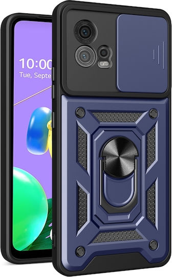 Back Case Armor Kickstand Camera Protection Motorola Moto G72 Blue