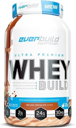 Everbuild Nutriton Ultra Premium Whey Build Protein Molke mit Geschmack Erdnussbutter-Schokolade 908gr