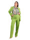 Pantaloni de damă Vagias 496-10 Verde Varză verde