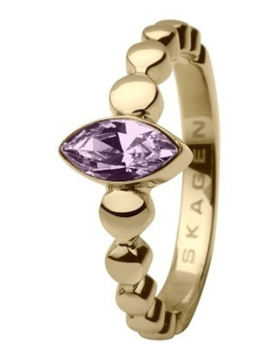 Skagen Ring made of Steel Gold Plated
