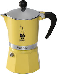 Bialetti Rainbow 3tz Μπρίκι Espresso 3cups Κίτρινο