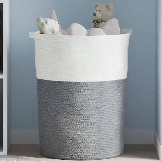 vidaXL Кошница за съхранение Текстил Сив 49x49x65см 1бр