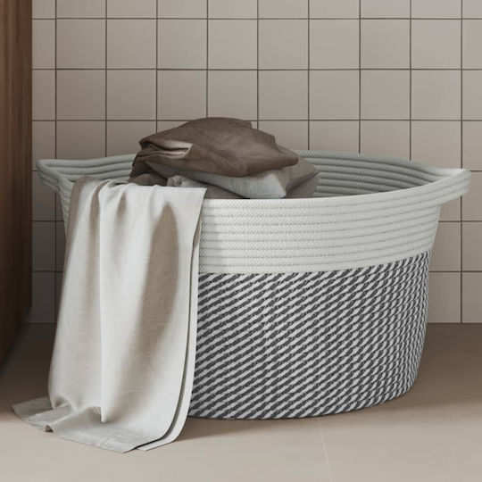 vidaXL Кошница за съхранение Текстил Сив 40x40x25см 1бр