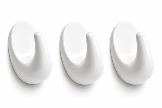 Fackelmann Agățătorii Cu Autocolant Din Plastic 4cm 3 Bucăți Alb Fackelmann Agățătorii Cu Autocolant Din Plastic 4cm 3 Bucăți Alb