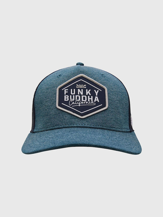 Funky Buddha Men's Trucker Cap Blue