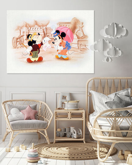 Kids Canvas Wall Painting Mickey & Minnie 30x40cm