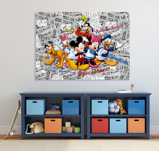 Παιδικός Πίνακας Mickey & Friends σε Καμβά 30x40εκ.