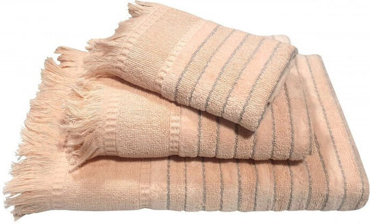 24home.gr Set of Towels 3 pcs Pink Weight 550gsm 24home.gr Set of Towels 3 pcs Pink Weight 550gsm