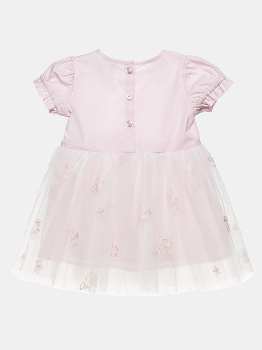 Alouette Mädchen Kleid Tüll Blumen Rosa