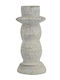 Artekko Candle Holder Concrete in White Color 7.5x16.5x16.5cm 1pcs