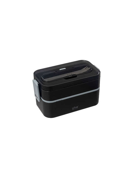 5Five Cutie pentru Mâncare Plastic Negru 1buc