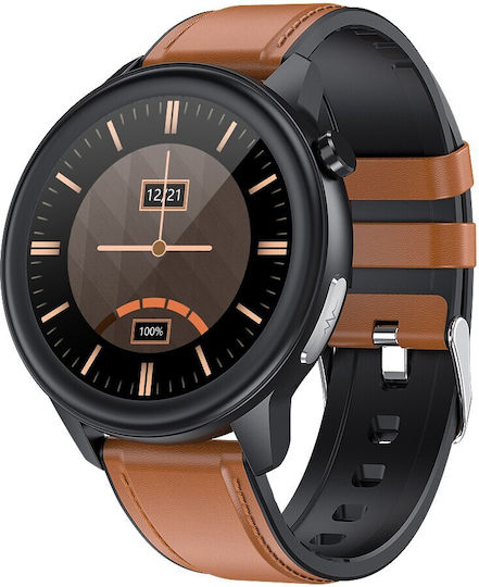 MaxCom FW46 47mm Smartwatch με Παλμογράφο (Καφέ)