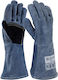 Stenso Gloves for Work Welding Navy Blue Leather 1pcs