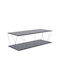 Rectangular Coffee Table Tars Γκρι-μαύρο L120xW48xH30cm