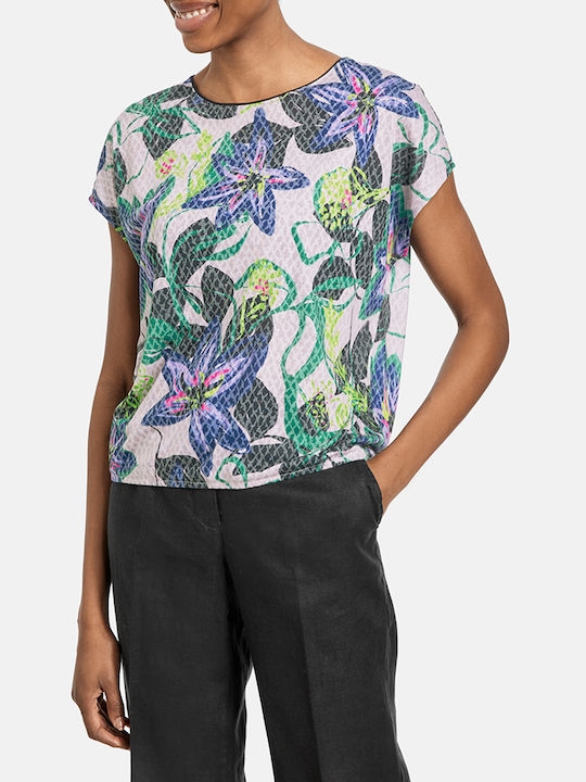 Gerry Weber Women's Blouse Short Sleeve Floral Multicolour