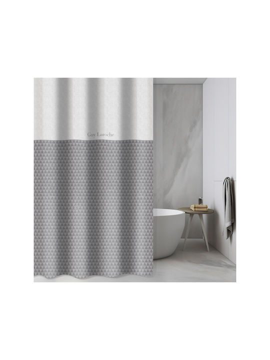 Guy Laroche Tokyo Duschvorhang Stoff 240x185cm Silver