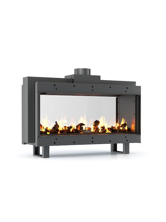 Thermiki Gas Fireplace Insert with See-Through Window