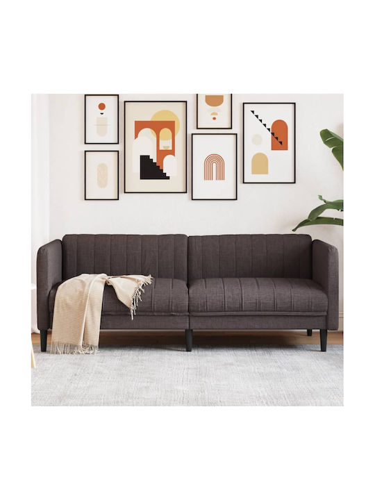 Τριθέσιος Καναπές Σκούρο Καφέ 193x76.5x74.5εκ.