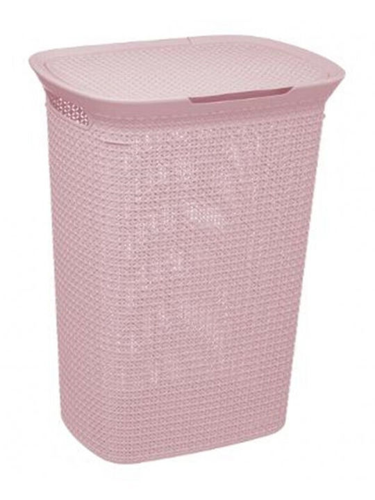5Five Καλάθι Απλύτων Πλαστικό 46x35x61.5cm Ροζ