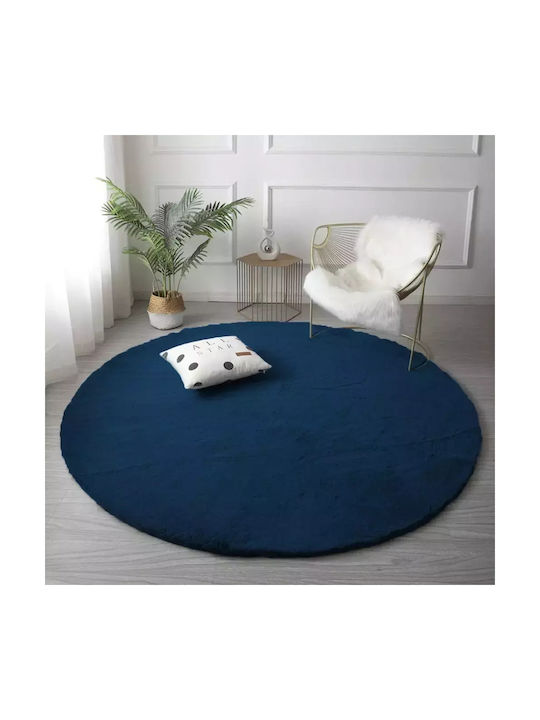 Strado Carpets Covor Rotund Albastru închis