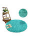 Strado Carpets Αντιολισθητικό Χαλί Στρογγυλό Shaggy Turquoise Φ100cm
