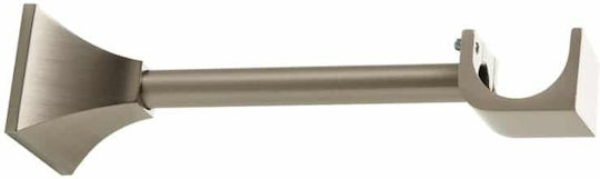 Zogometal Curtain rail base Wall made of Metal Silver 1pcs