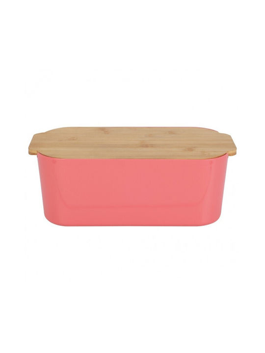 Excellent Houseware Кутия за хляб с капак Пластмаса Червена 33x18.5x12см