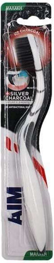 AIM Nature Elements Silver Charcoal Periuță de dinți Soft White / Grey