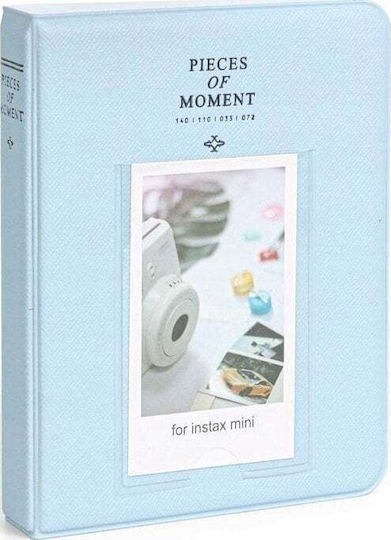 Loveinstant 64 Pcs Photo Album for Fujifilm Instax Mini 12 11 40 9 8 7s Evo Liplay Link 2 Se Pastel Blue