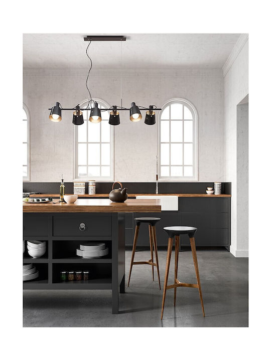 Perenz Pendant Light Rail Black