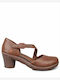 Pumps mit Riemchen Braun