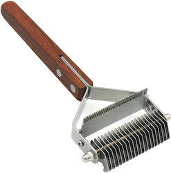 Pet Wooden Handle Dual-purpose Stainless Steel Comb Pet Hair Removal Comb Ds-y075 Pet Wooden Handle Dual-purpose Stainless Steel Comb Pet Hair Removal Comb Ds-y075