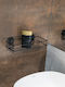 AWD Interior An Der Wand Montiertes Badezimmerregal Metallisch 25.7x25.7x12.5cm Schwarze