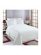 Silk Fashion Supersoft Set Coverlet Queen Size Ivory 220x240cm 3pcs