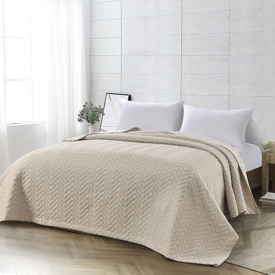 Beauty Home Piqué Decke Einzeln 170x270cm Sand Farbe 11174MO-Ämmo
