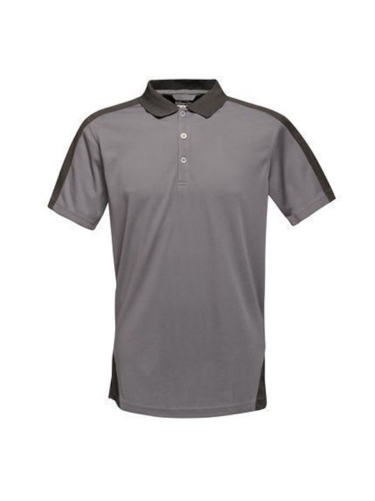 Regatta Trs174 Men's Short Sleeve Promotional Blouse Seal Grey/Black.