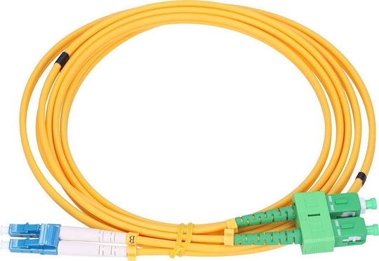 Extralink Кабел Оптично Влакно LC/UPC-SC/APC 1м Жълт