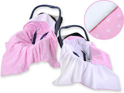 Doppelseitige Autositzdecke Babies Rosa Sterne