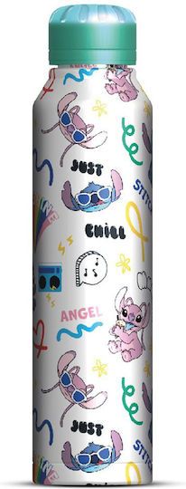 Lilo & Stitch You're My Fave Stitch & Angel Slim Metal Drinks Bottle