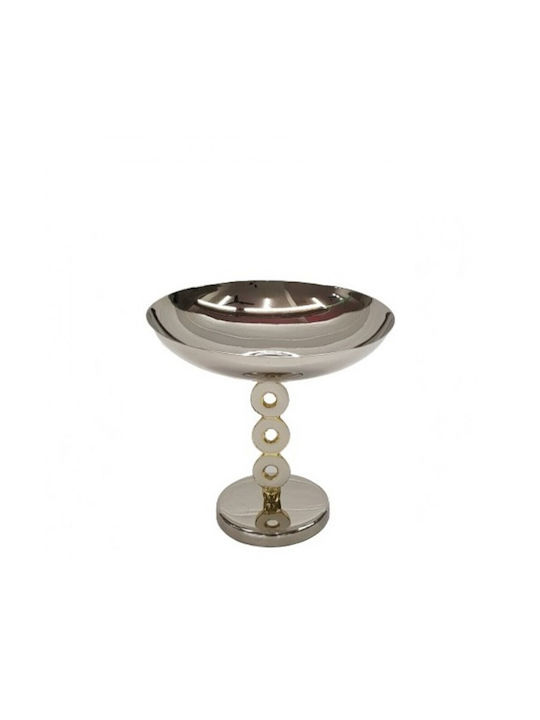 Capolavoro Decorative Bowl Pedestal Silver 16x15cm